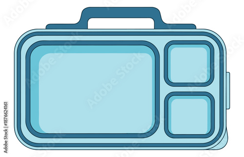 Practical portable lunchbox container with multiple organized compartments for food storage and meal preparation ideal for school office or travel