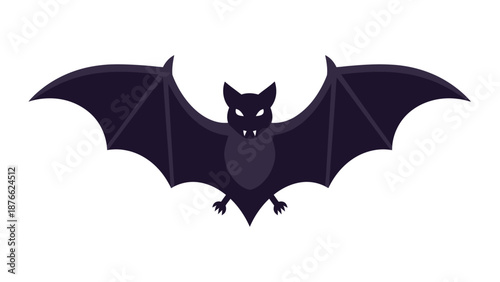 Halloween Bat Flying Silhouette Icon