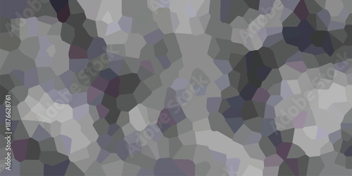 Geometric mosaic pattern in shades of gray and muted purple, resembling a fractured surface or abstract stained glass with irregular polygonal shapes