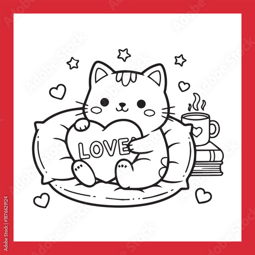 Bold-Easy Valentine's Day Coloring Pages