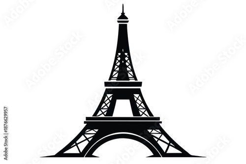Contemporary Eiffel Tower Graphic for Travel Posters and Modern Cityscape Art