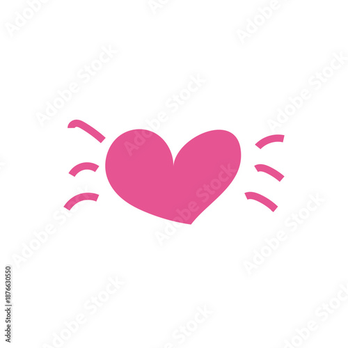 Beating heart symbol expressive icon. Expressive beating heart icon for notifications, emotional graphics, digital stickers, and creative UI projects.