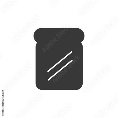 Toast bread icon. Bakery symbol modern, simple, vector, icon for website design, mobile app, ui. Vector Illustration