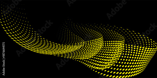 Deep data as part of big data. Point wave ui hud. Glow green in the dark.