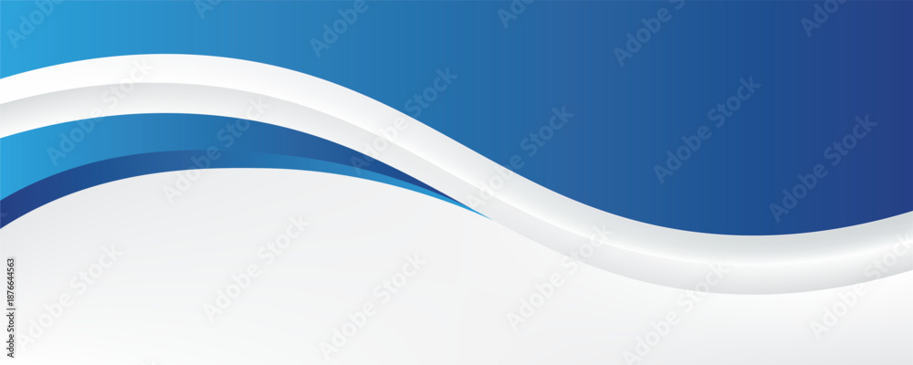 Obraz premium Abstract blue wavy business style background. Vector illustration