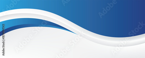 Abstract blue wavy business style background. Vector illustration