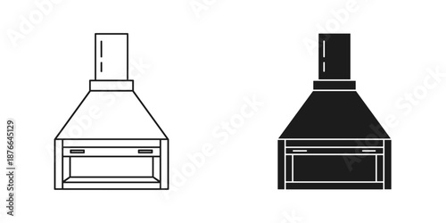 Modern Outdoor Fireplace Designs in Black and White