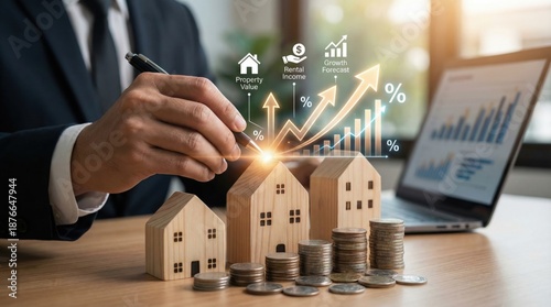 Real estate investment strategy with property value estimation,rental income analysis,and long-term financial growth forecast
