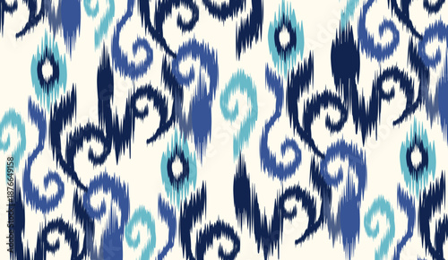 geometric ethnic vintage texture vector art design. textile fashion pattern line ikat seamless pattern and batik fabric texture asian background wallpaper geometry indian. Ethnic abstract ikat art .