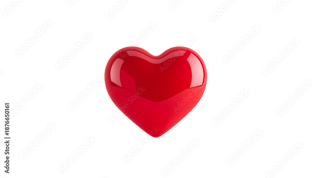 Fototapeta premium A shiny red heart symbol on a black background