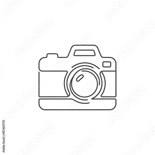 Minimalist Camera Icon Line Art - Photography Symbol
