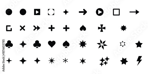 Bullet list for powerpoint presentation, bullet point collection, arrows set vector illustration, featuring bullet points arrow collection