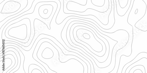 Topographic map patterns, topography line map. Contour map texture backdrop digital print texture terrain lines and strokes. Panorama view swirls black wave curve lines banner background design.	