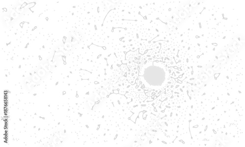 Intricate futuristic digital network vector illustration, depicting complex data connections, artificial intelligence, big data analytics, and global communication. Ideal for tech, blockchain, and