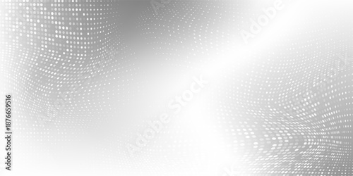 Abstract dot silver foil mesh background with metal mirror texture. Chrome gradient dotted simple art modern