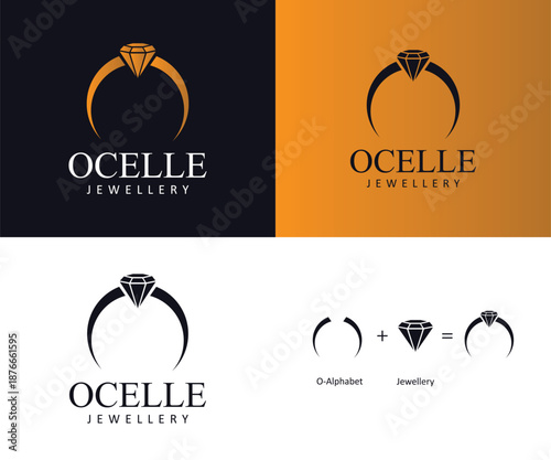 Ocelle Logo, Jewelley logo, diamond logo