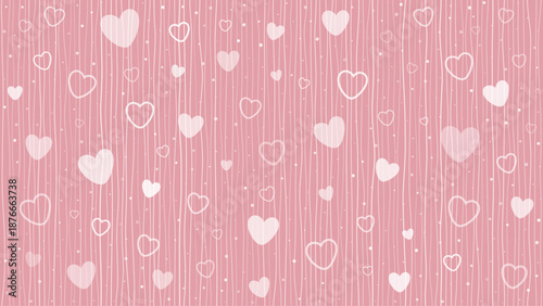 Cute repeating design with simple romantic motifs on textured backdrop, perfect for modern wedding stationery, nursery decor, and fashion textile prints