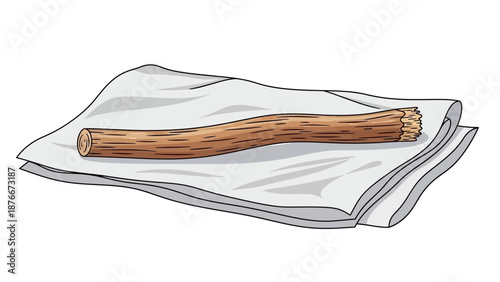 Cinnamon stick on a sheet of paper