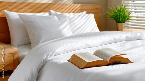 Crisp White Bed with Sleep ...