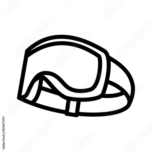 Ski goggles icon showing winter sport eyewear, protective cold weather gear, and outdoor accessory for snowy environments and extreme seasonal conditions.