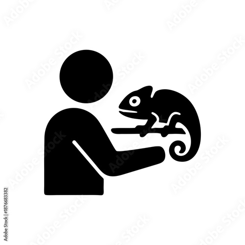 Intrigued Gaze with Exotic Reptile Icon