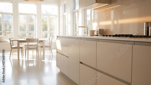 modern kitchen interior with kitchen