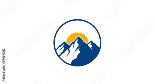 Minimalist Mountain Logo for Corporate Branding and Outdoor Business Identity