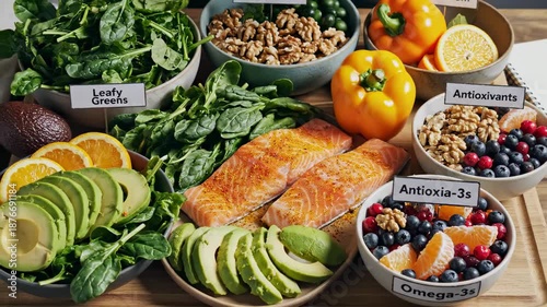 Wallpaper Mural Colorful Selection Of Antioxidant And Anti-Inflammatory Foods For Health Benefits And Wellbeing Torontodigital.ca