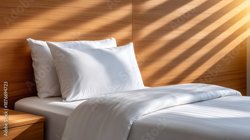 Neatly Made Hospital Bed wi...