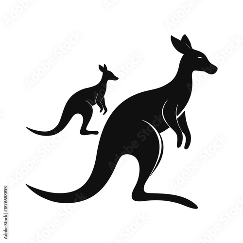 kangaroo vector silhouette