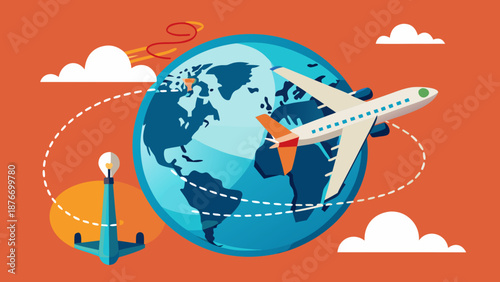 Global travel and maritime exploration Vector