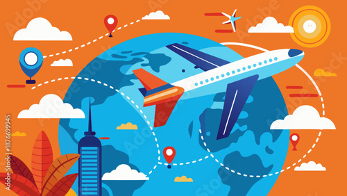 Global travel and connectivity Vector