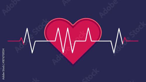 Heartbeat symbolizing life and health Vector