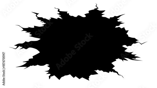 Black hole silhouette Vector