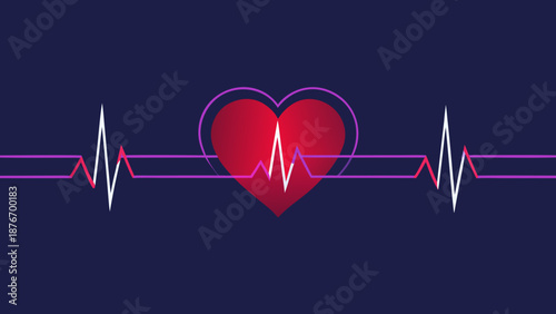 Heartbeat monitor illustration Vector