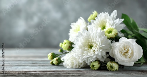 Elegant White Flower Arrangement for Still Life Photography and Indoor Decor