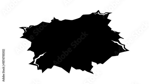 Silhouette of a broken heart Vector