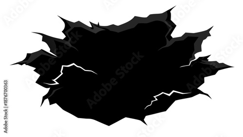 Dark hole in wall Vector