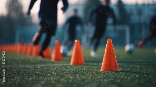 cone on a soccer training field