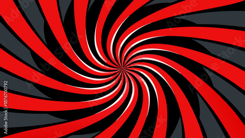 Dynamic red and black spiral Vector