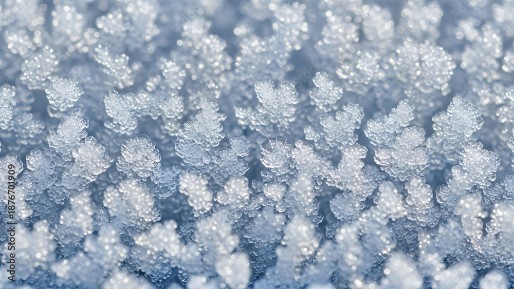 Obraz premium Falling snowflakes in winter