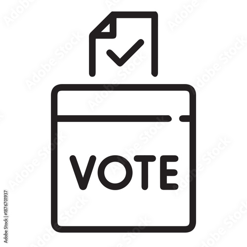 Ballot icon set democracy election vote box vector symbol