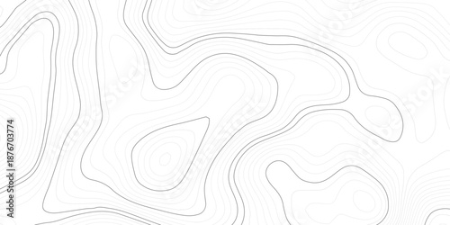 Abstract White Topographic Contour Line Background with Soft Organic Curves, Minimal Monochrome Line Art Texture and Subtle Terrain Relief for Modern Cartography and Creative Design