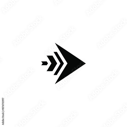Free Download Abstract arrow symbol pointing forward on a plain white background - GFXLoad