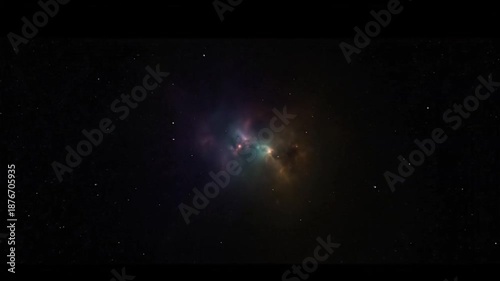 Breathtaking cosmic nebula illuminating the vastness of deep space with a stunning array of swirling colors and distant starlight