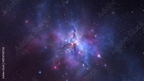 Mesmerizing Galactic Beauty A Colorful Nebula Painting the Canvas of the Cosmos with Celestial Splendor