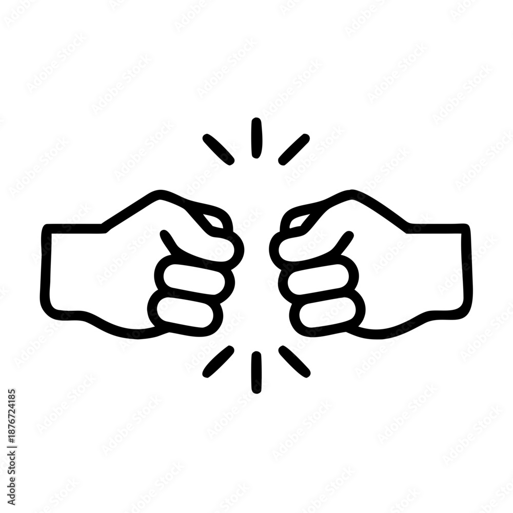 Obraz premium Fist bump friendship icon