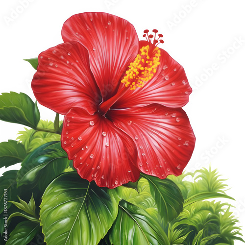 red hibiscus flower