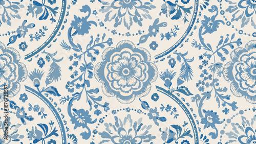 seamless blue pattern