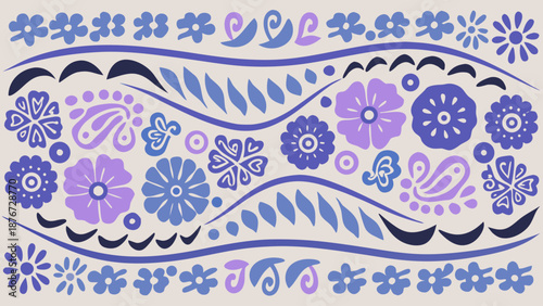 blue floral background